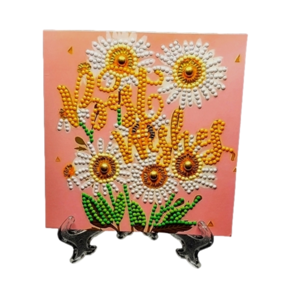 Best Wishes Flower Card (2 available) - Picture 1 of 6